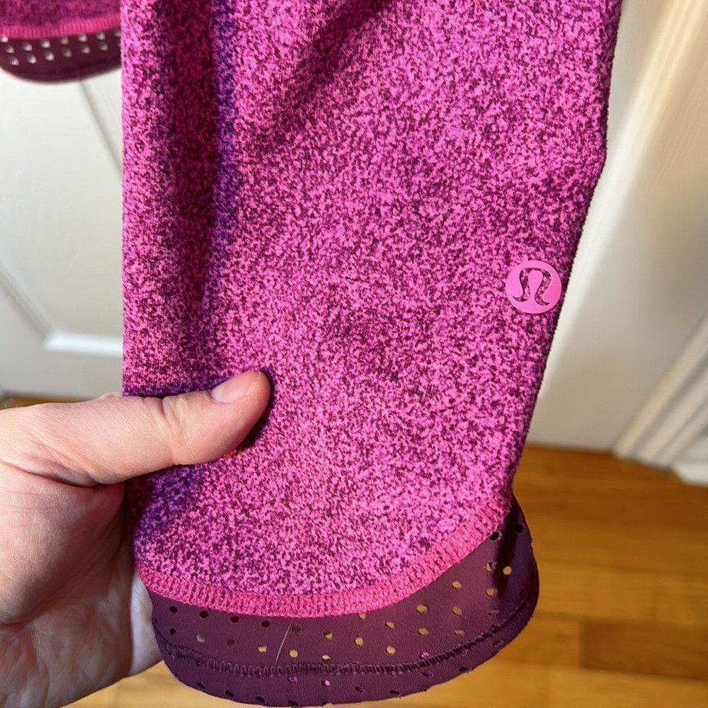 Lululemon Size 2 Lululemon pink speckled crop leggings Size 26" / US 2 / IT 38 - 6 Thumbnail