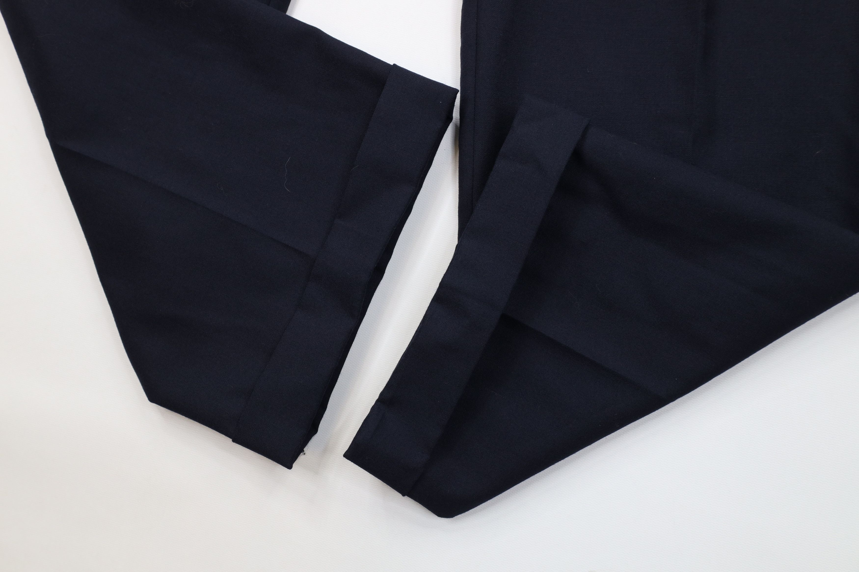 Vintage Vintage 70s Streetwear Wool Wide Leg Chino Pants Blue USA Size US 36 / EU 52 - 5 Thumbnail