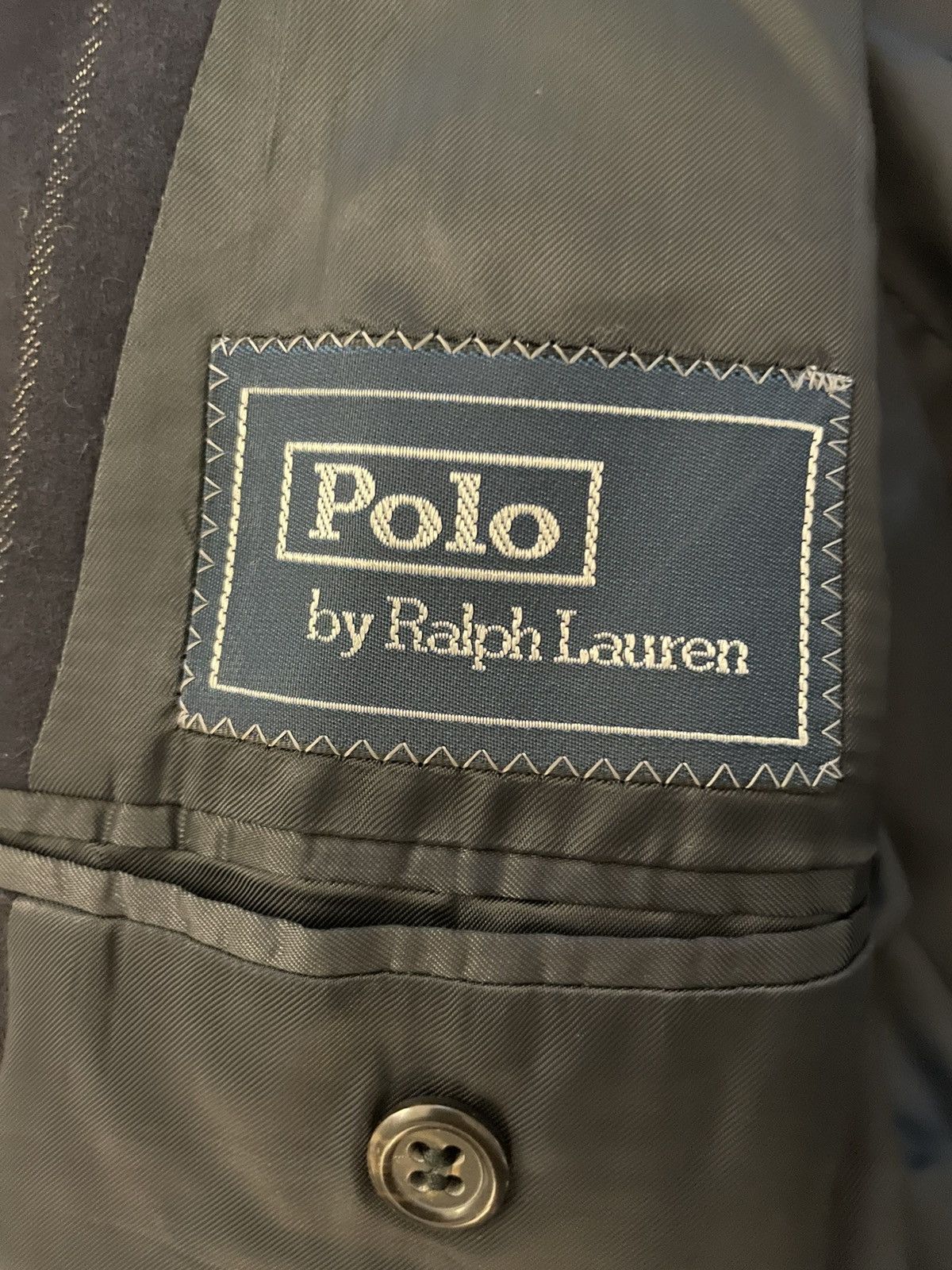 Polo Ralph Lauren × Vintage Virgin Wool and Cashmere Flannel Stripe Suit Size 46R - 10 Thumbnail