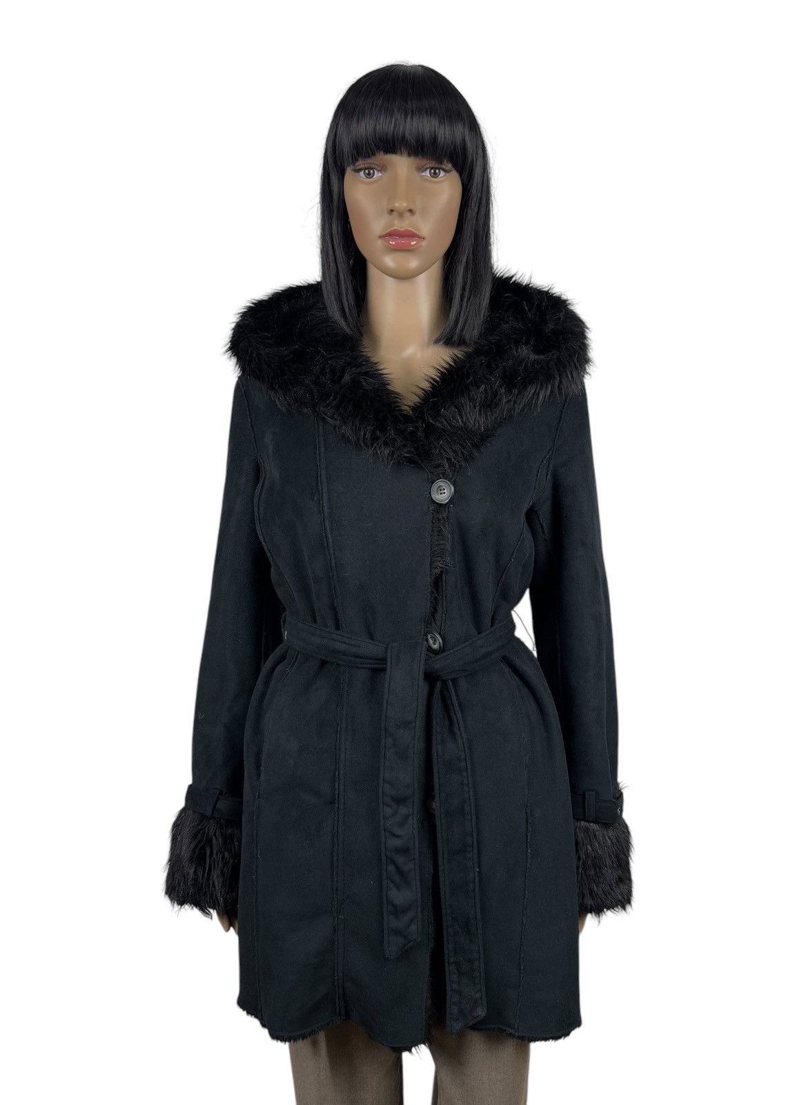 Armani Armani Jeans Faux Fur Coat Belted Hooded size US2 EU38 Size XS / US 0-2 / IT 36-38 - 1 Thumbnail
