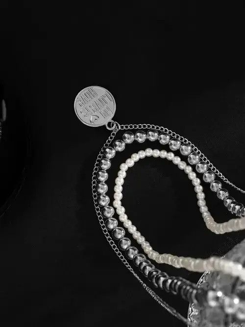 Other Retro Punk Necklace Pearl 3pc set Size ONE SIZE - 3 Thumbnail