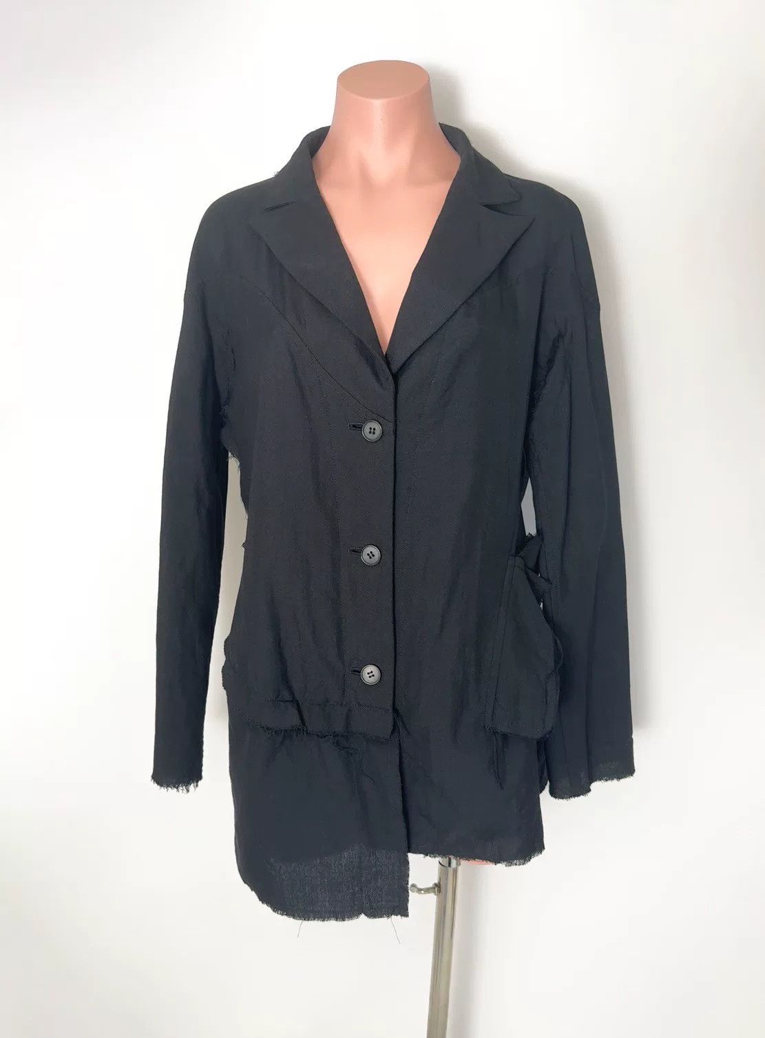 Yohji Yamamoto Distressed Opening Coat