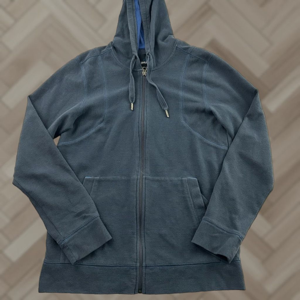 Prana PrAna Full Zip Hooded Lightweight Sweatshirt Men M Blue Shirt Mens Full Zip Sweatshirt Blue Size US M / EU 48-50 / 2 - 1 Thumbnail