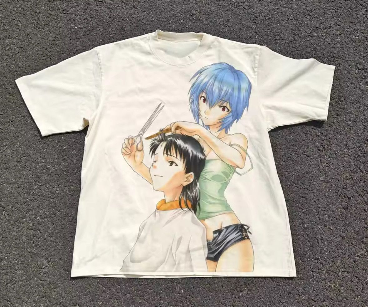 Street Classic Y2K Punk Evangelion Rei Comic Style T-Shirt
