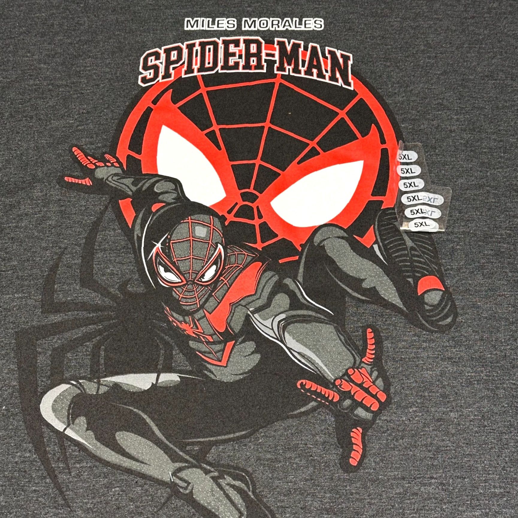 Vintage Spider-Man Miles Morales Men's 5XL Marvel Big Man Graphic Tee Shirt NWT Size US XXL / EU 58 / 5 - 3 Thumbnail