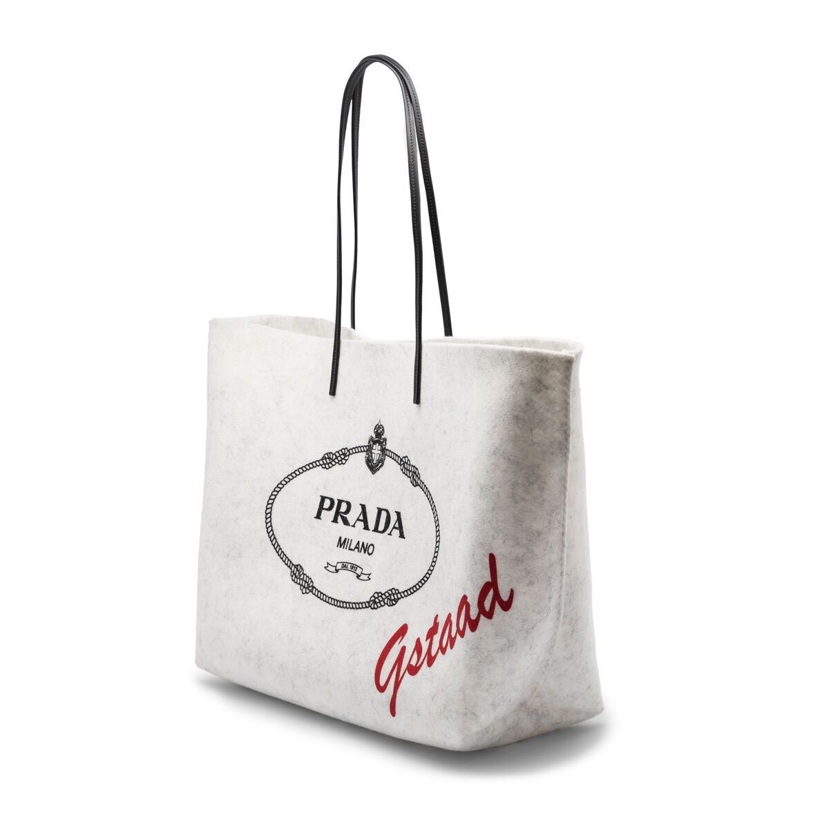 Prada Prada grey felt tote bag Size ONE SIZE - 3 Thumbnail
