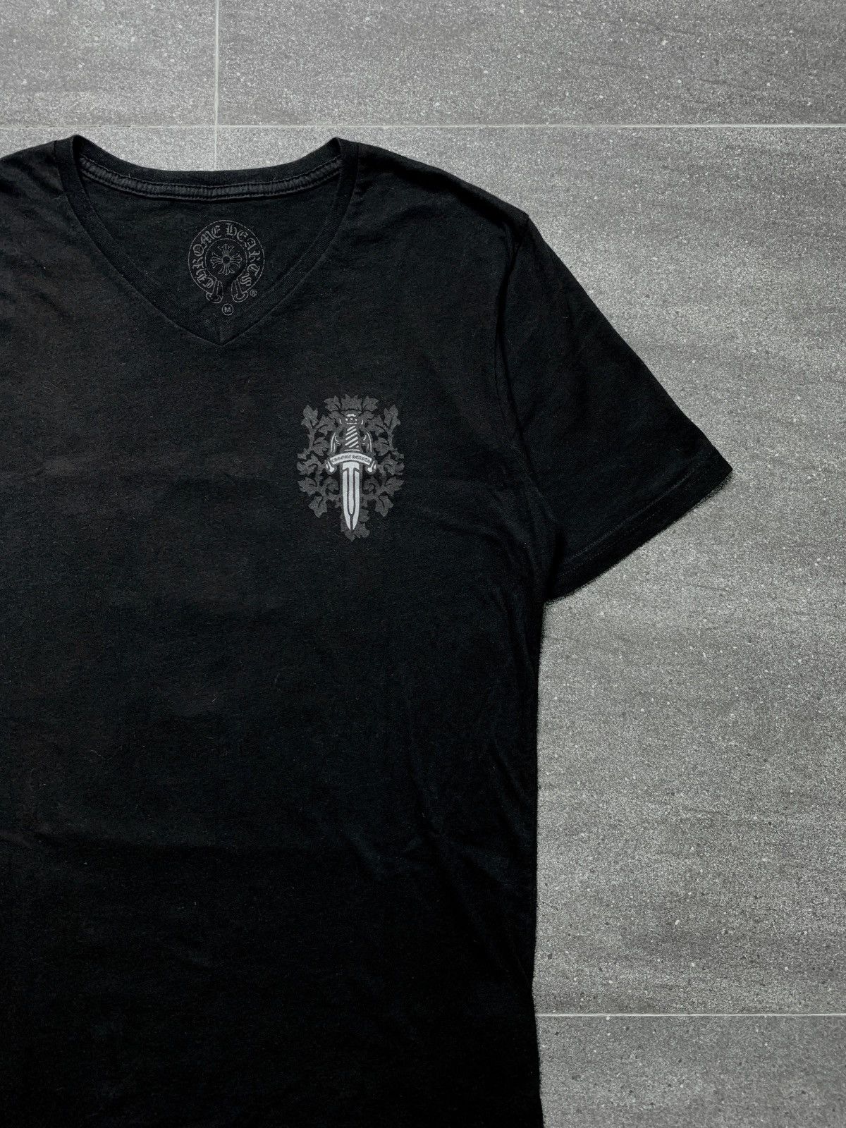 Chrome Hearts Dagger Floral V Neck tee Size US M / EU 48-50 / 2 - 3 Thumbnail