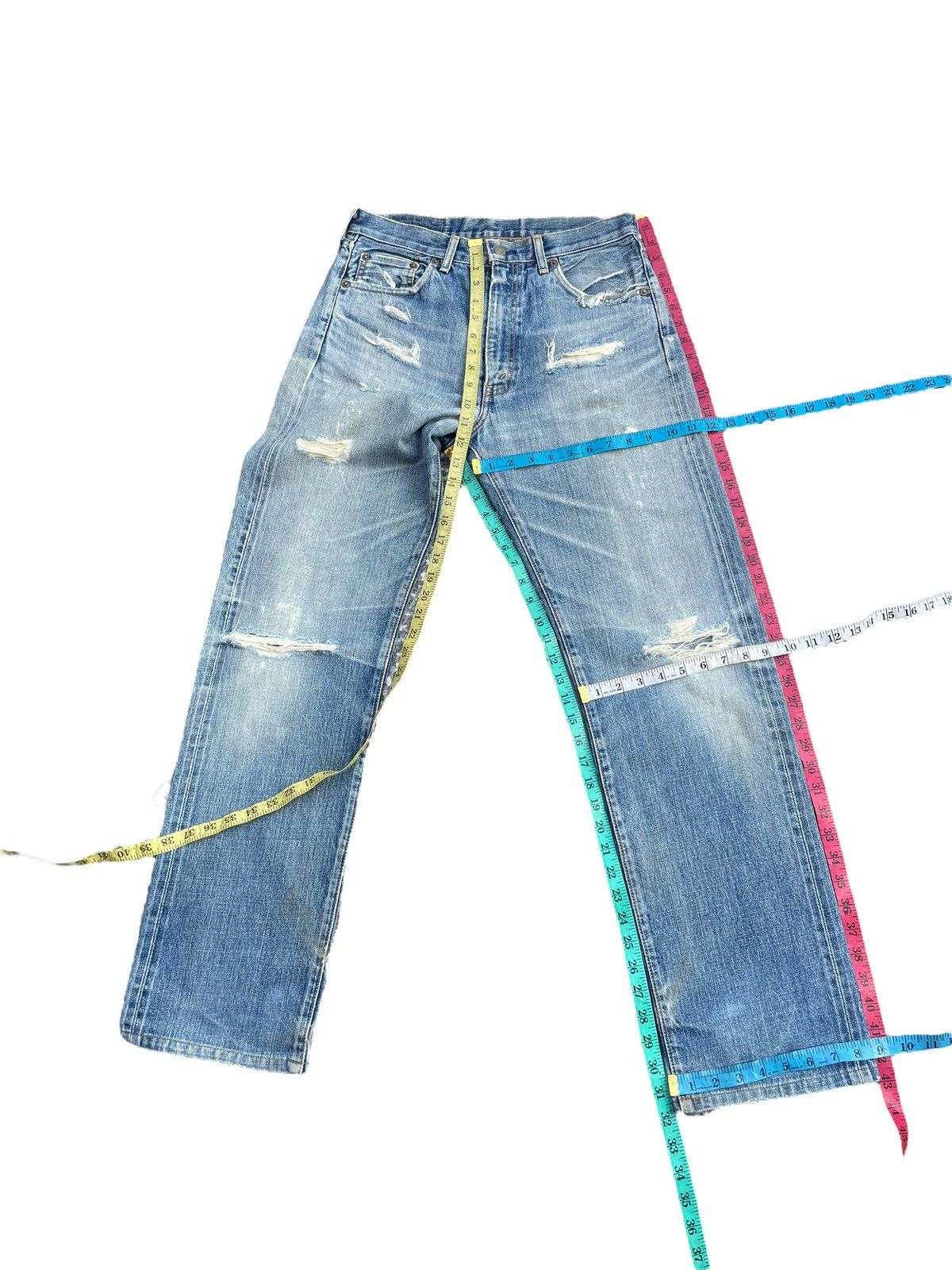 Levi's Vintage Levi’s 502XX Selvedge Distressed Size US 31 - 15 Thumbnail