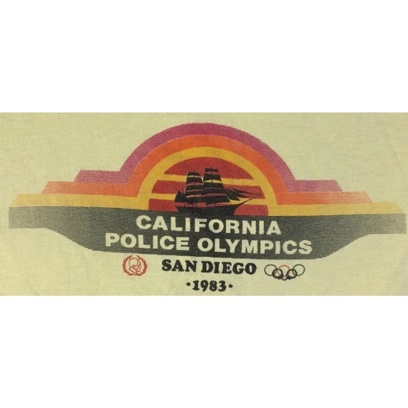 Vintage VINTAGE 80s San Diego Police Olympics T-Shirt XXS Yellow California Cop Officer Grunge Shirt Mens Size US XXS / EU 40 - 2 Thumbnail