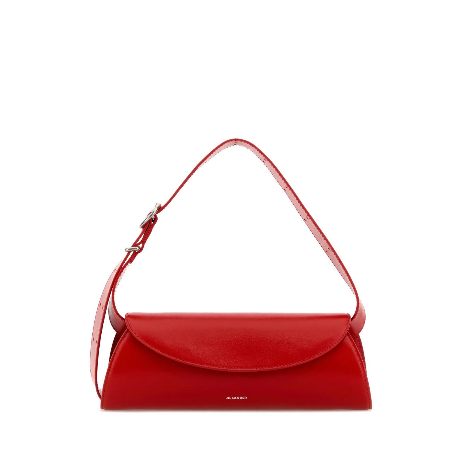 Jil Sander JIL SANDER Cannolo Small Red Leather Shoulder Bag New & Auth Size ONE SIZE - 1 Thumbnail