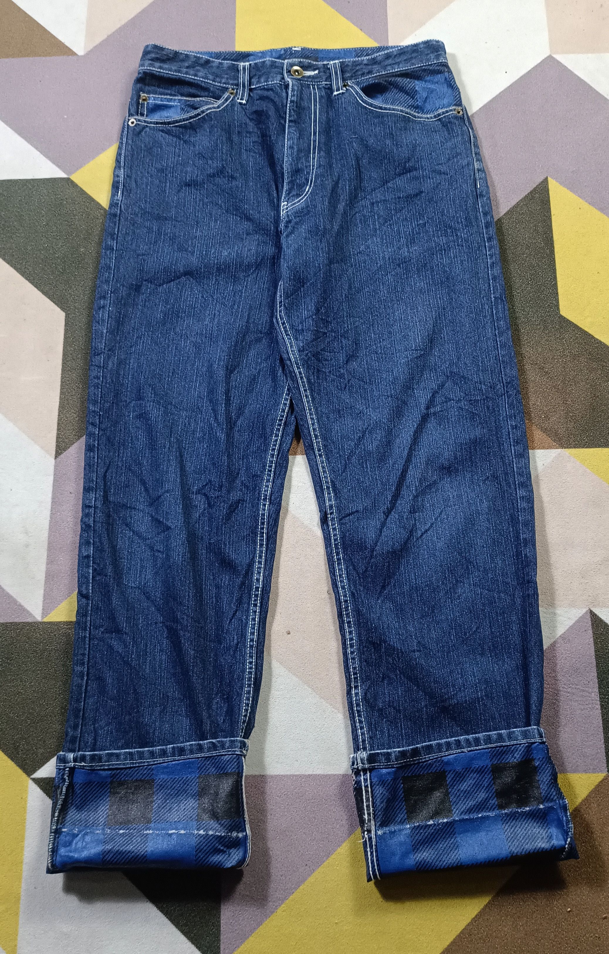 Japanese Brand Nakane Yasu Blok Design Denim style Travis Scott Size US 32 / EU 48 - 1 Thumbnail