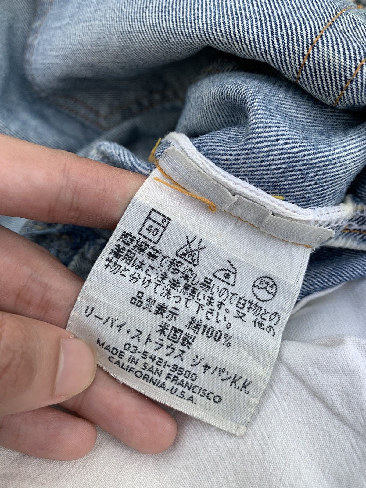 Kapital VINTAGE LEVIS 501XX BIG E SELVEDGE DAMAGE DISTRESSED DENIM Size US 30 / EU 46 - 17 Thumbnail
