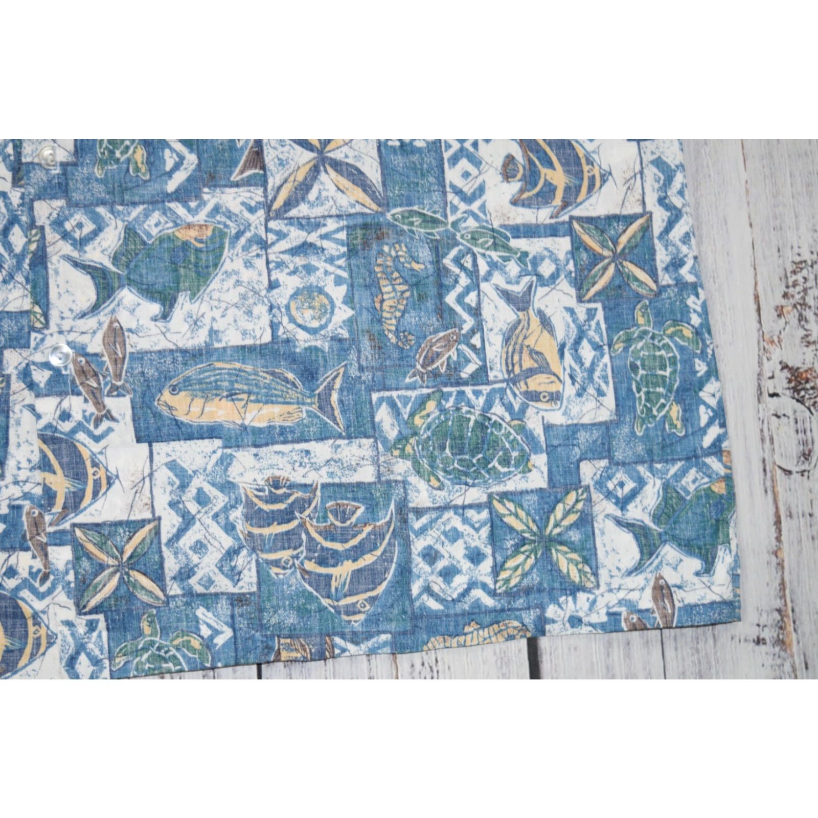 Vintage VINTAGE RJC SHIRT Hawaiian Floral Cotton Blend 2XL Blue Short Sleeve 90s Mens Button-Up Size US XXL / EU 58 / 5 - 3 Thumbnail