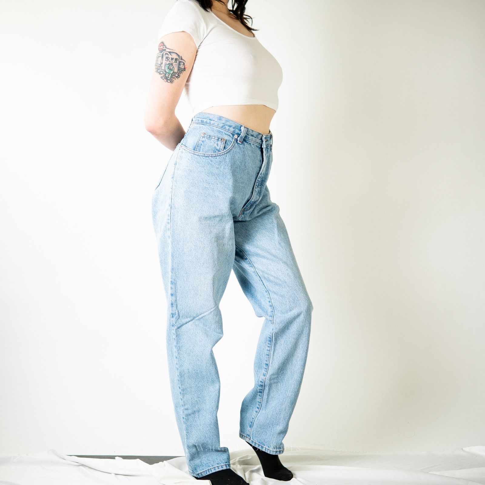 Guess Vintage 90s Guess Jeans High Rise Faded Distressed Jeans Size 37" - 8 Thumbnail