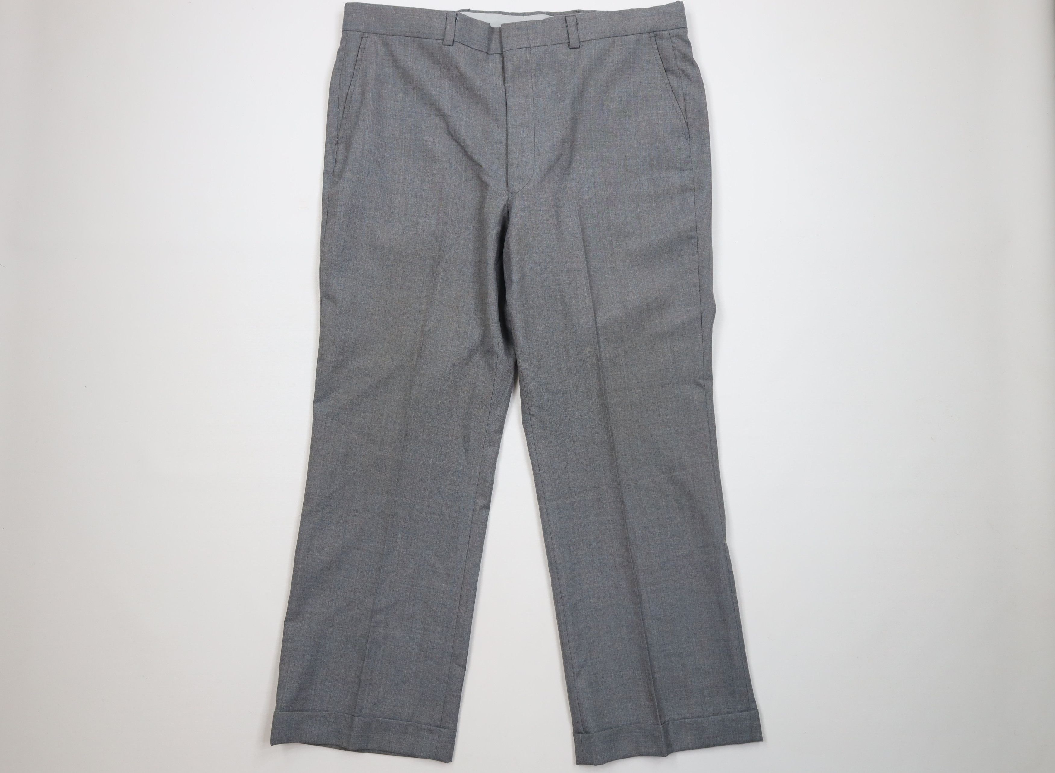 Vintage Vintage 70s Streetwear Wool Blend Wide Leg Chino Pants USA Size US 38 / EU 54 - 1 Thumbnail