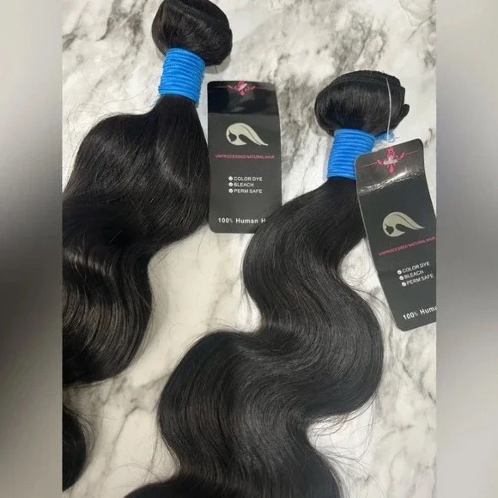 Other 22” & 22” Brazilian Body Wave Natural Black Unprocessed 100 Size ONE SIZE - 2 Thumbnail