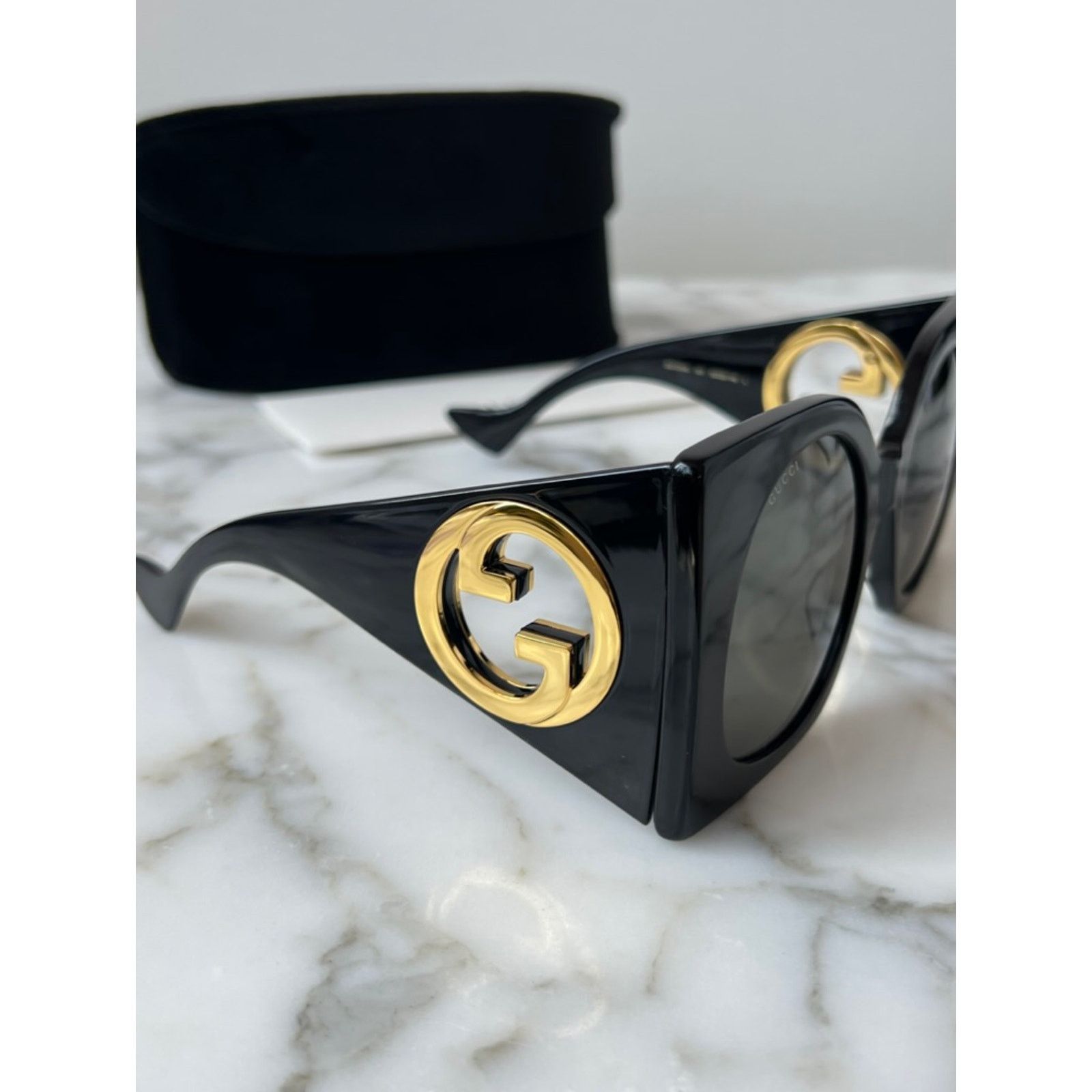 Gucci NEW Gucci GG1254S Oversized Black Sunglasses $695 Size ONE SIZE - 8 Thumbnail