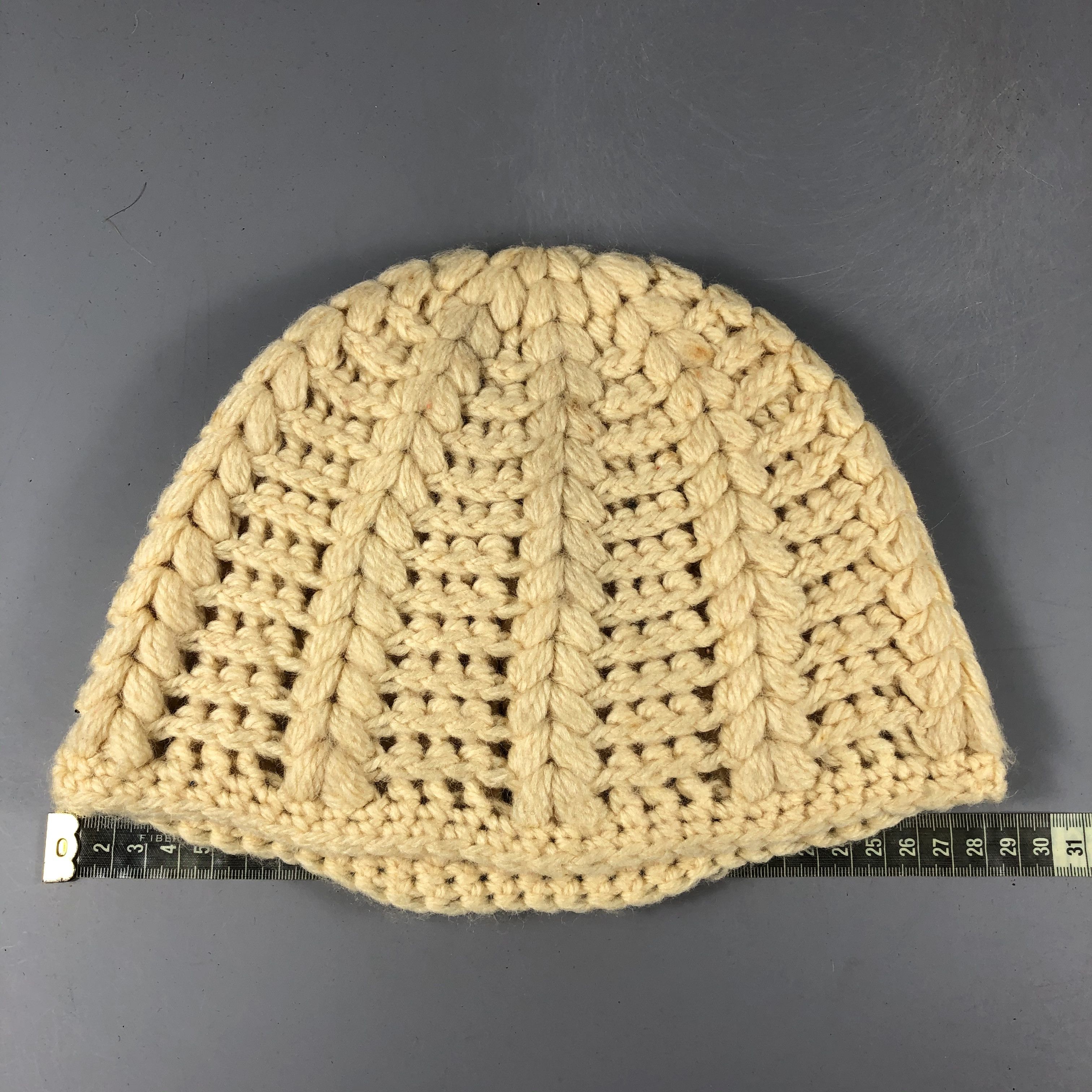 Aran Isles Knitwear × Vintage Womens Aran Isle Knit Beanie Snow Hat Snow Cap -D1159 Size ONE SIZE - 4 Thumbnail