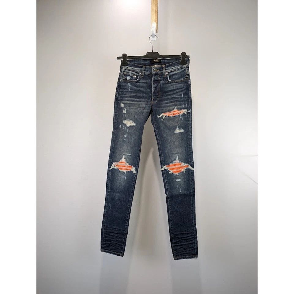 Amiri o1rshd1 MX1 Ultrasuede Jean in Deep Classic Blue Size US 38 / EU 54 - 2 Thumbnail