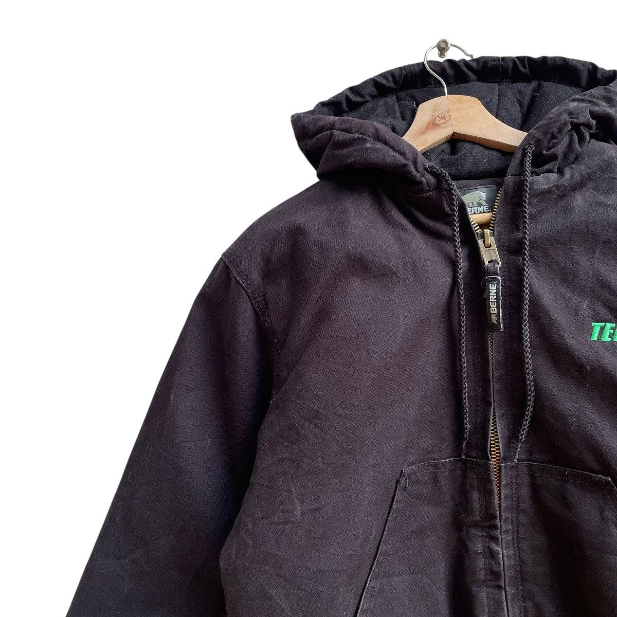 Japanese Brand 💥Vintage Berne workwear Zipper Hooded Jacket Size US M / EU 48-50 / 2 - 3 Thumbnail