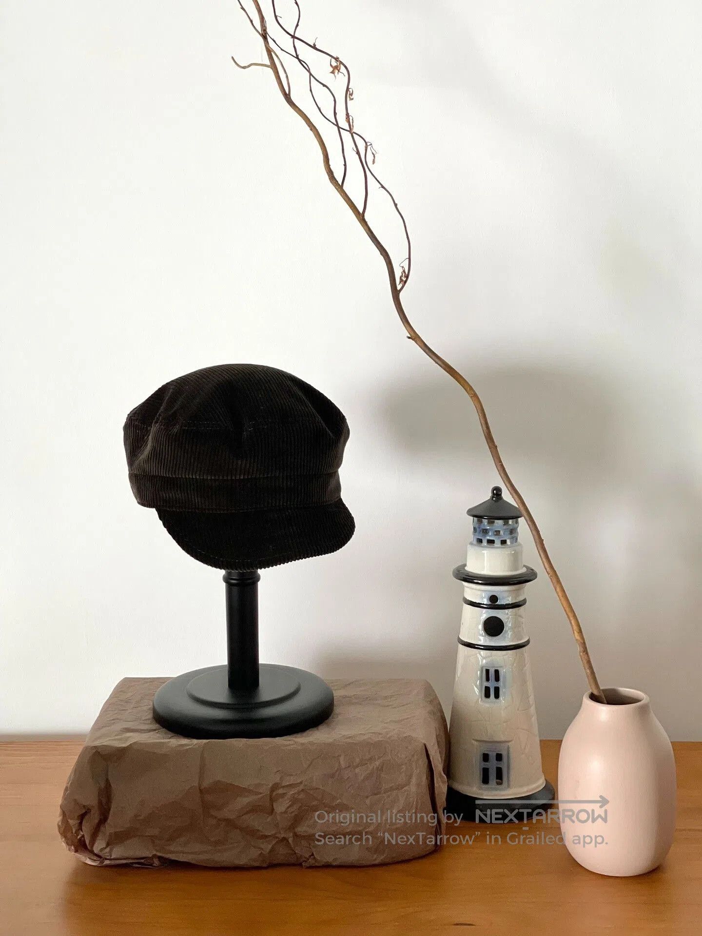 Japanese Brand Heavy Corduroy Baker Boy Hat. Size ONE SIZE - 1 Thumbnail