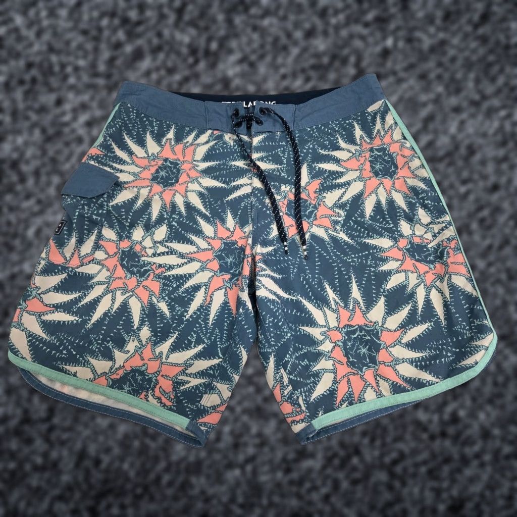 Billabong BILLABONG Mens Airlite Boardshorts Multicolored Drawstring Side Pocket 32 Floral Beach Surfing Men Size ONE SIZE - 1 Thumbnail