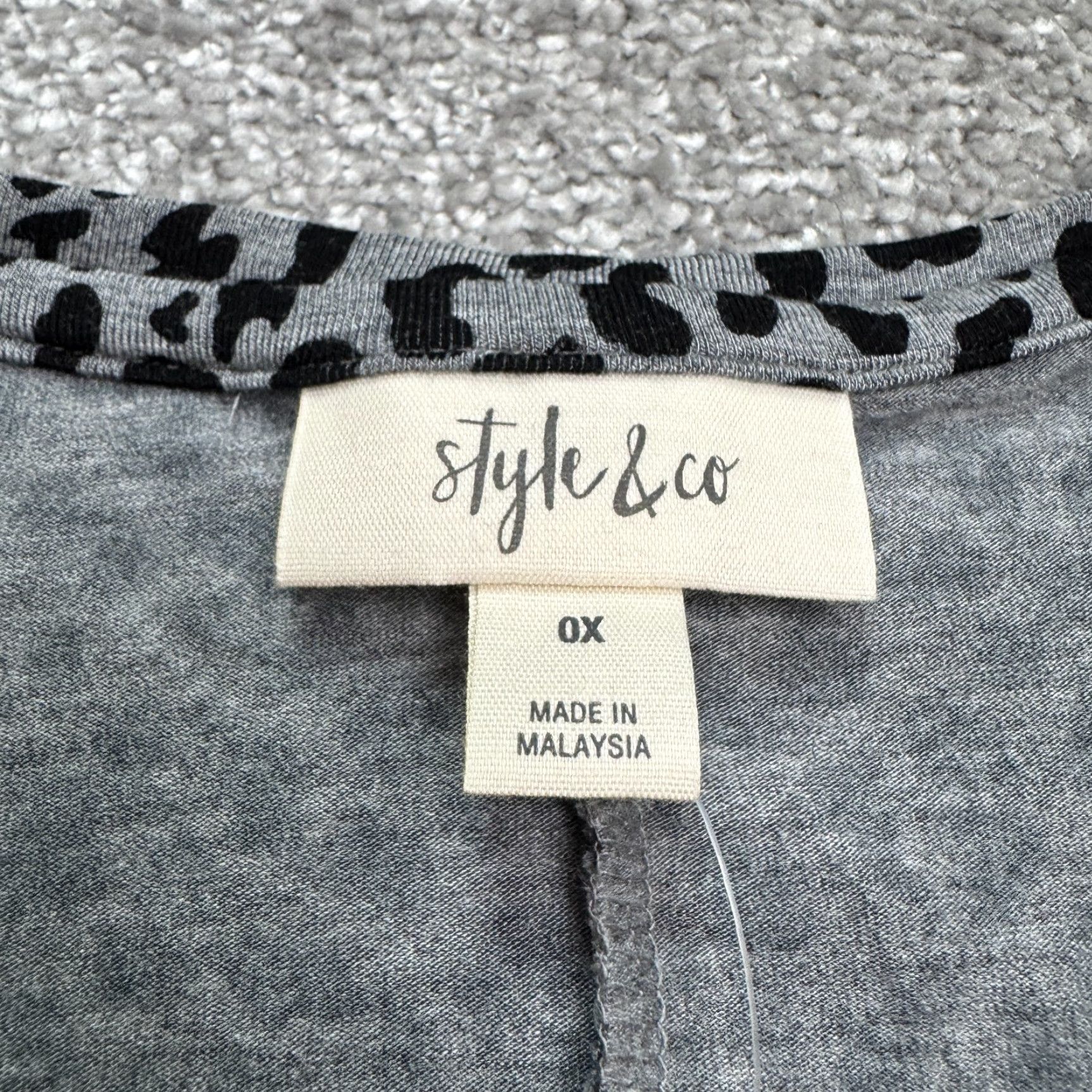 Vintage Style&co. Leopard Print A-Line Tank Dress Womens Plus 0X Gray Black Stretch NWT Size XL / US 12-14 / IT 48-50 - 4 Thumbnail