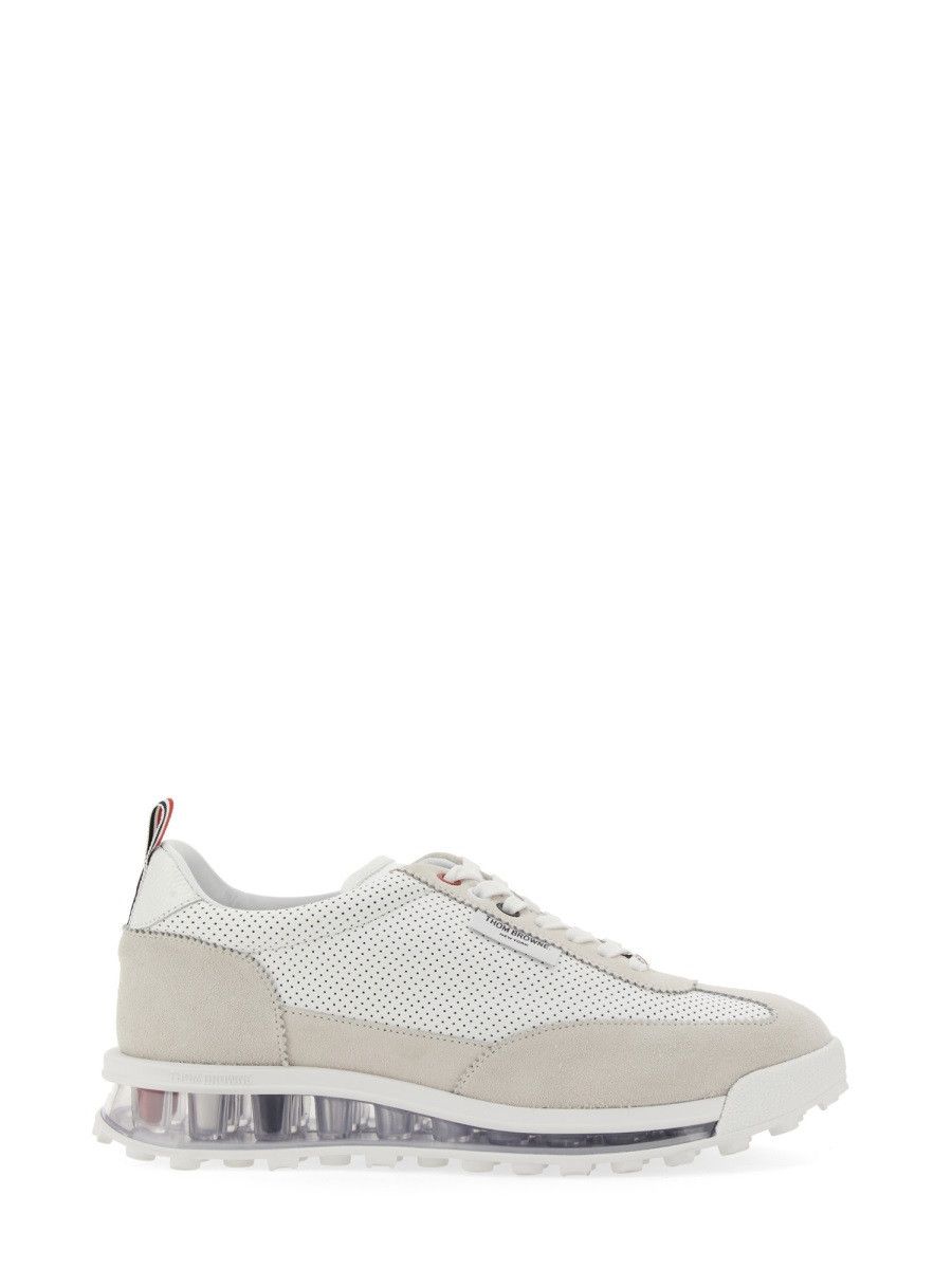 Thom Browne THOM BROWNE TECH RUNNER SNEAKER - WHITE (IT 38) Size US 8 / IT 38 - 1 Thumbnail