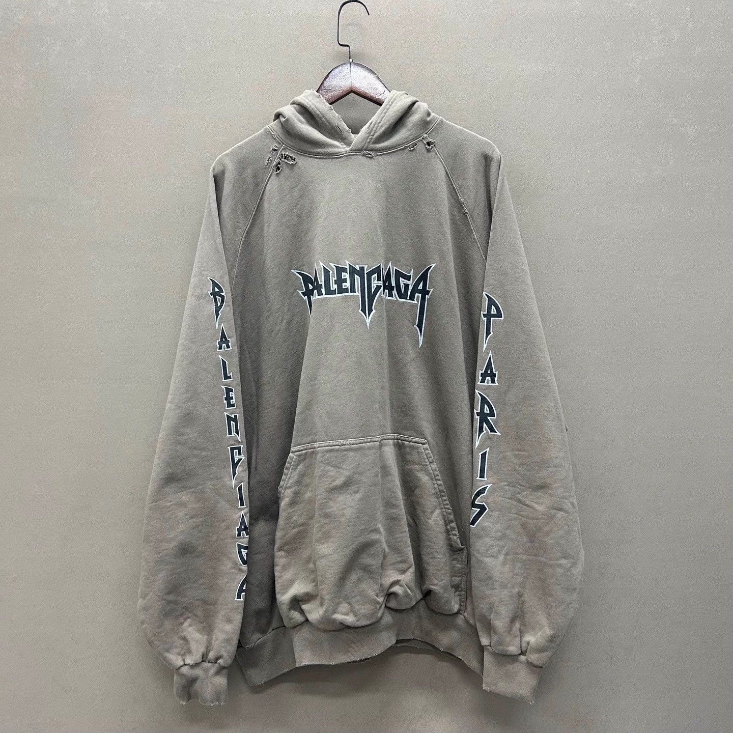 Balenciaga Balenciaga brown flame tear print hoodie size 2 mint Size US M / EU 48-50 / 2 - 1 Thumbnail