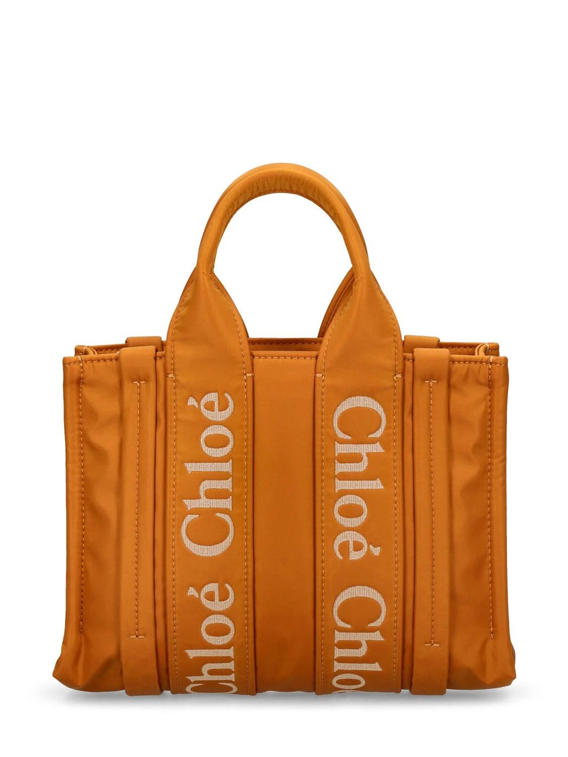 Chloe Oc11Z0525 Size: Os / Mini Woody Nylon Top Handle Bag Yellow, Women's