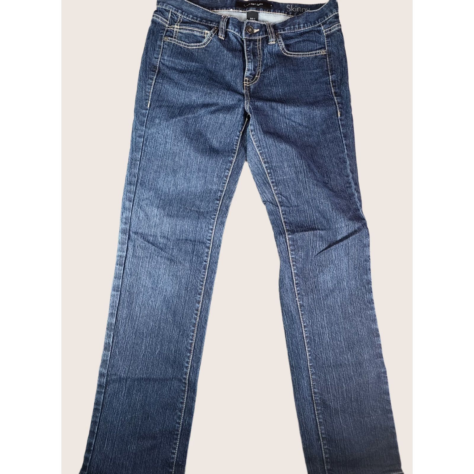 Calvin Klein Calvin Klein Jeans Skinny Womens 6 Mid Rise Stretch Denim Blue 5-Pocket Classic Logo Slim VINTAGE Size 28" / US 6 / IT 42 - 1 Thumbnail