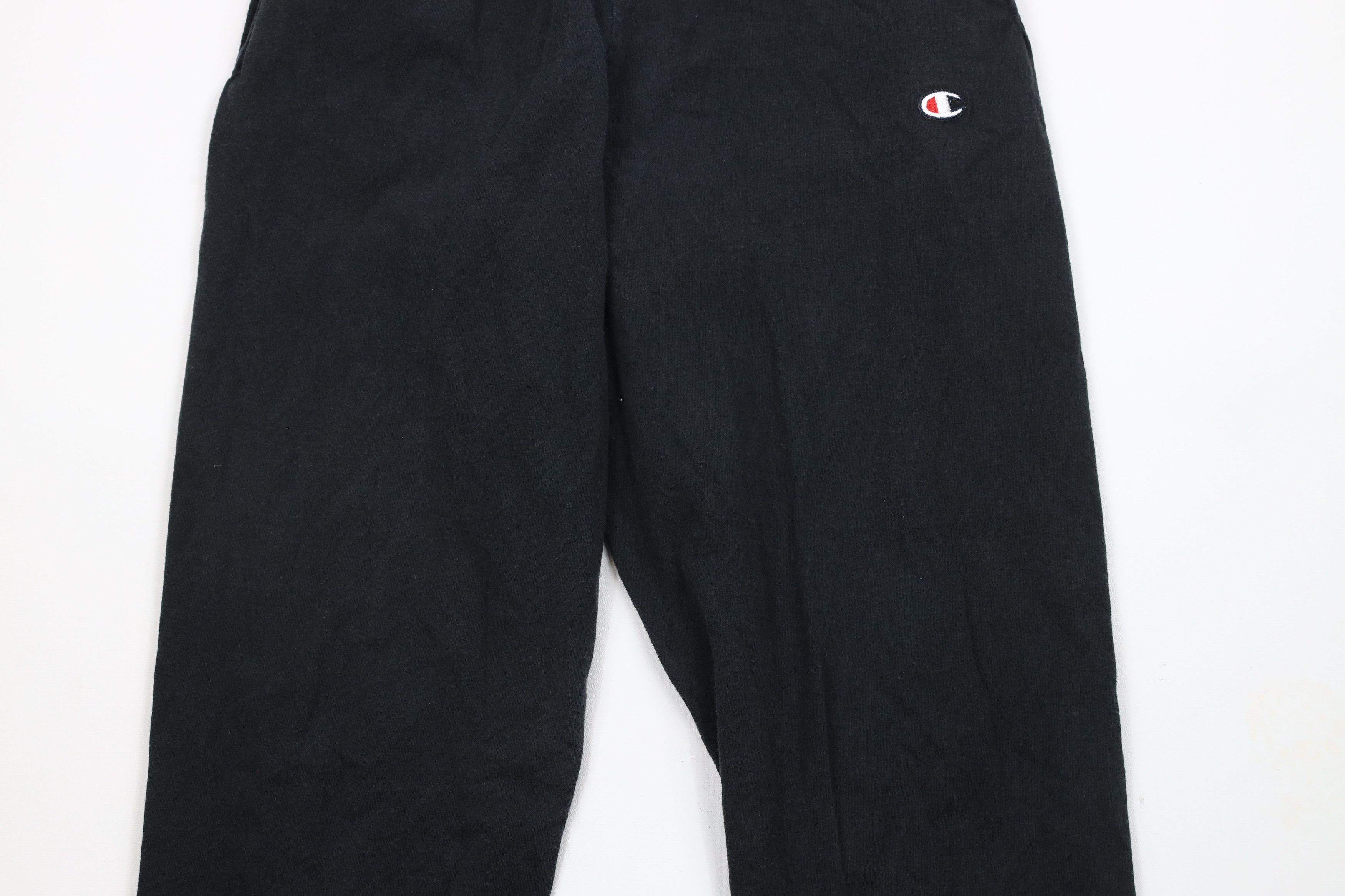 Champion × Vintage Vintage Champion Lightweight Joggers Pants Black Cotton Size US 34 / EU 50 - 3 Thumbnail