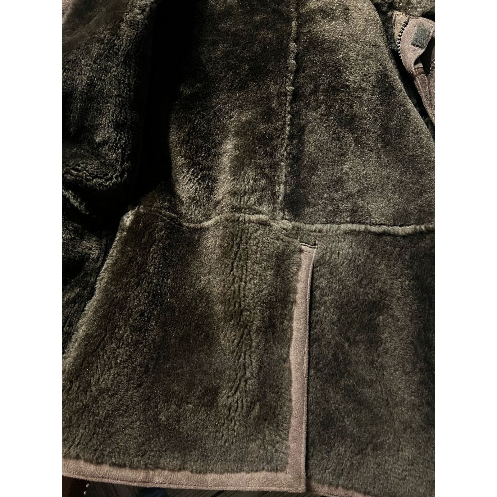 Sawyer of Napa Mens Sawyer Brown Shearling Leather Coat Jacket Size 40 Size US M / EU 48-50 / 2 - 7 Thumbnail