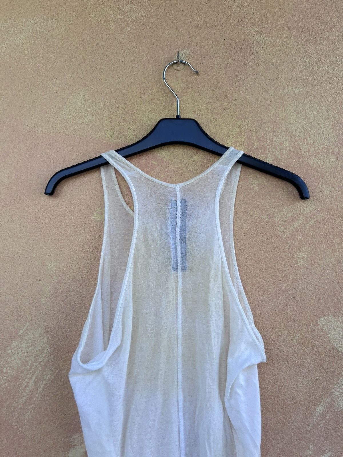 Rick Owens Rare Beige & white vintage tank top t-shirt NEW RUNWAY Size US S / EU 44-46 / 1 - 6 Thumbnail