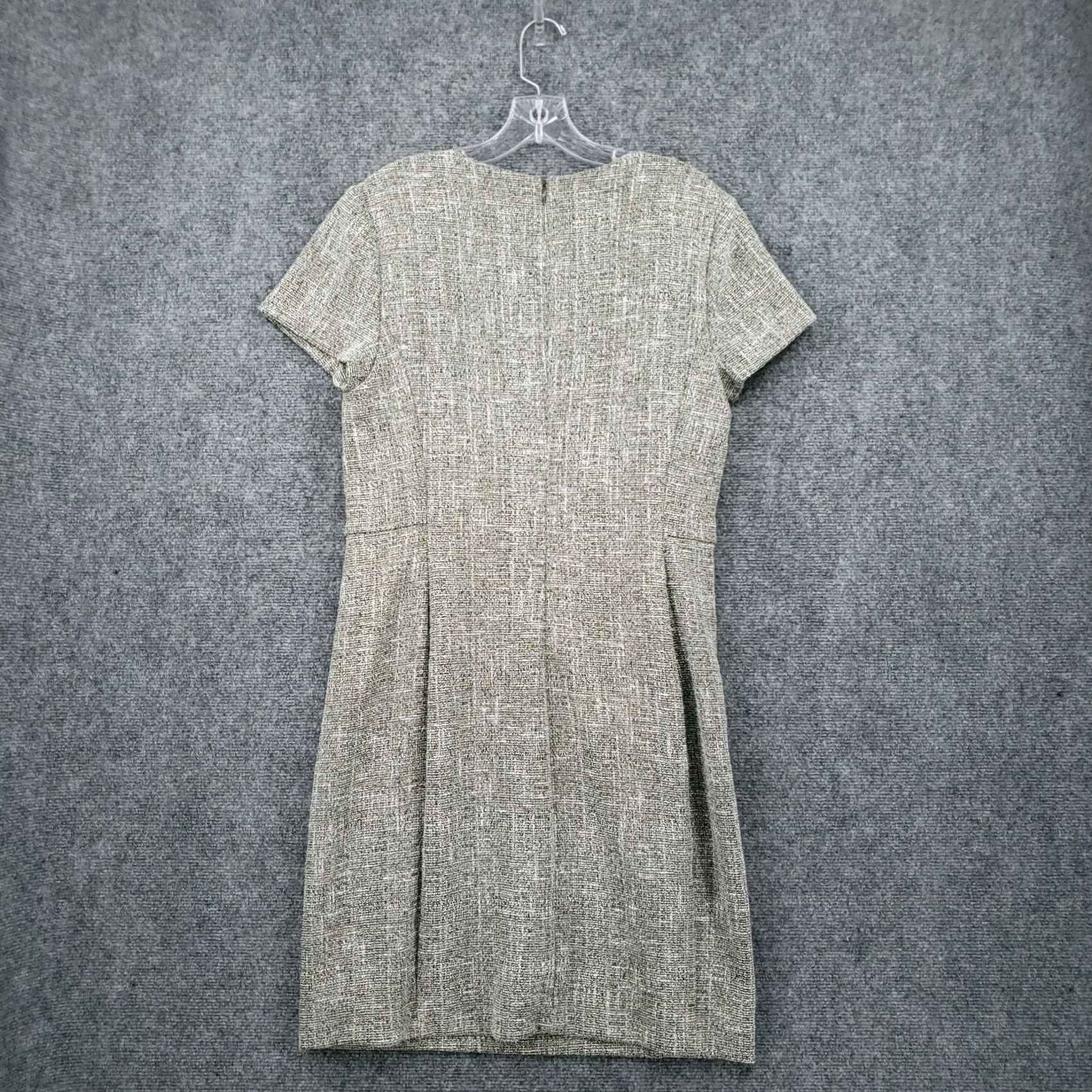 Banana Republic Banana Republic Dress Womens Green Tweed Sheath Mini Short Sleeve Stretch Size 10 Size 32" / US 10 / IT 46 - 2 Thumbnail