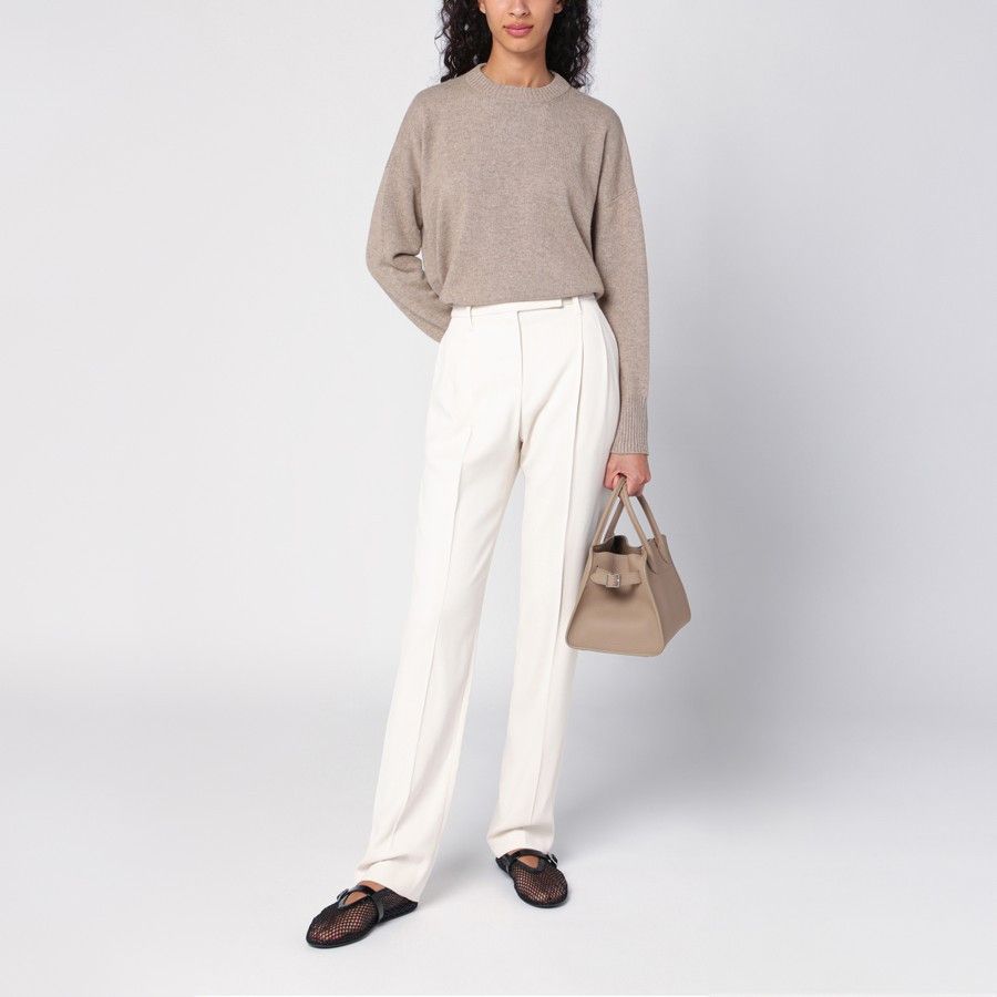 Brunello Cucinelli o1d2blof0824 Cashmere Sweater in Beige Size M / US 6-8 / IT 42-44 - 2 Thumbnail