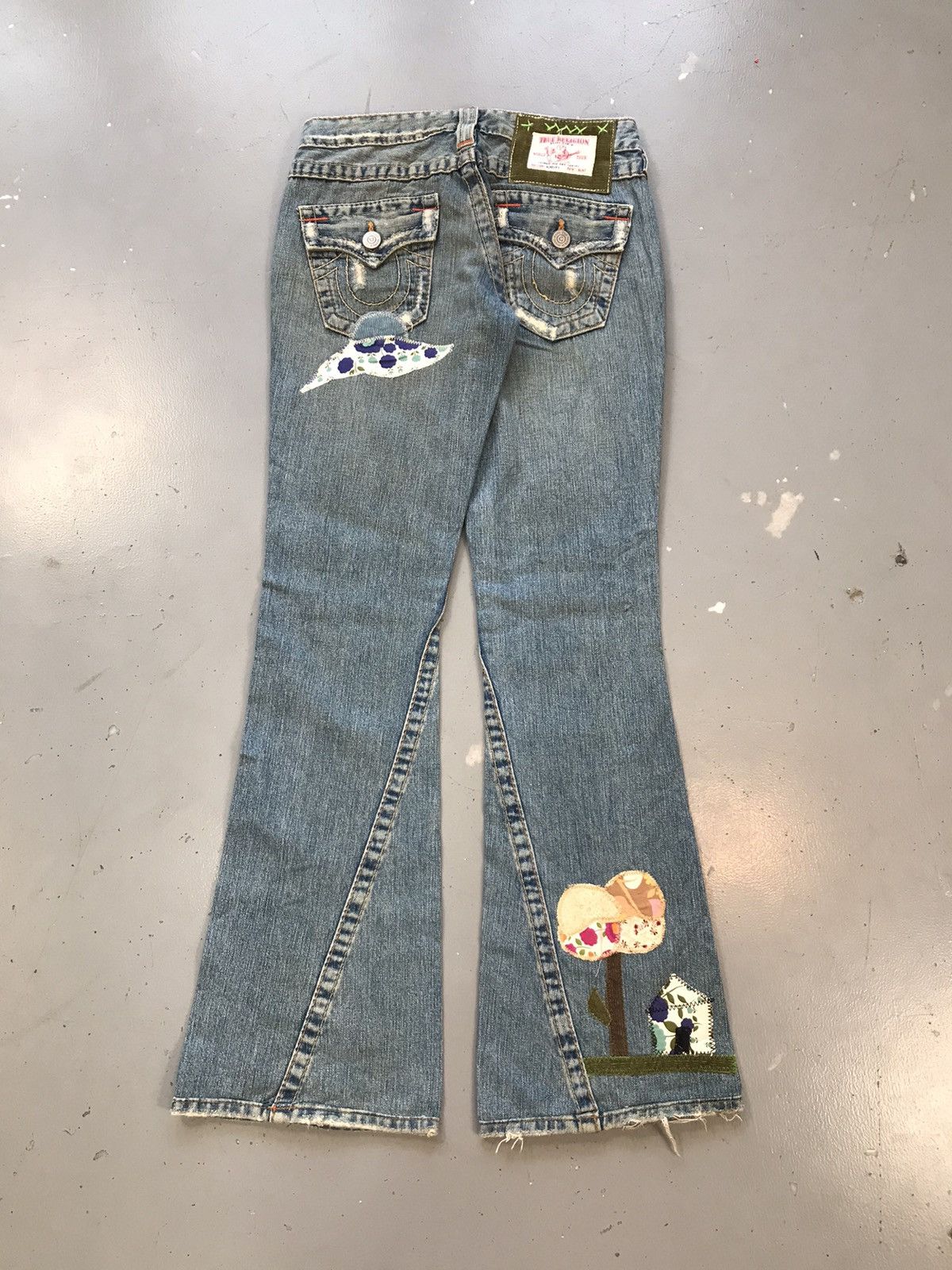 True Religion × Vintage Vintage true religion 🍄‍🟫 patch work bootcut denim Size 28" / US 6 / IT 42 - 7 Thumbnail