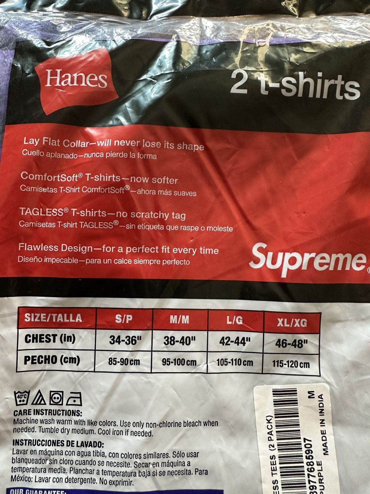 Hanes × Supreme Supreme Hanes Tagless Tees Size US M / EU 48-50 / 2 - 5 Thumbnail