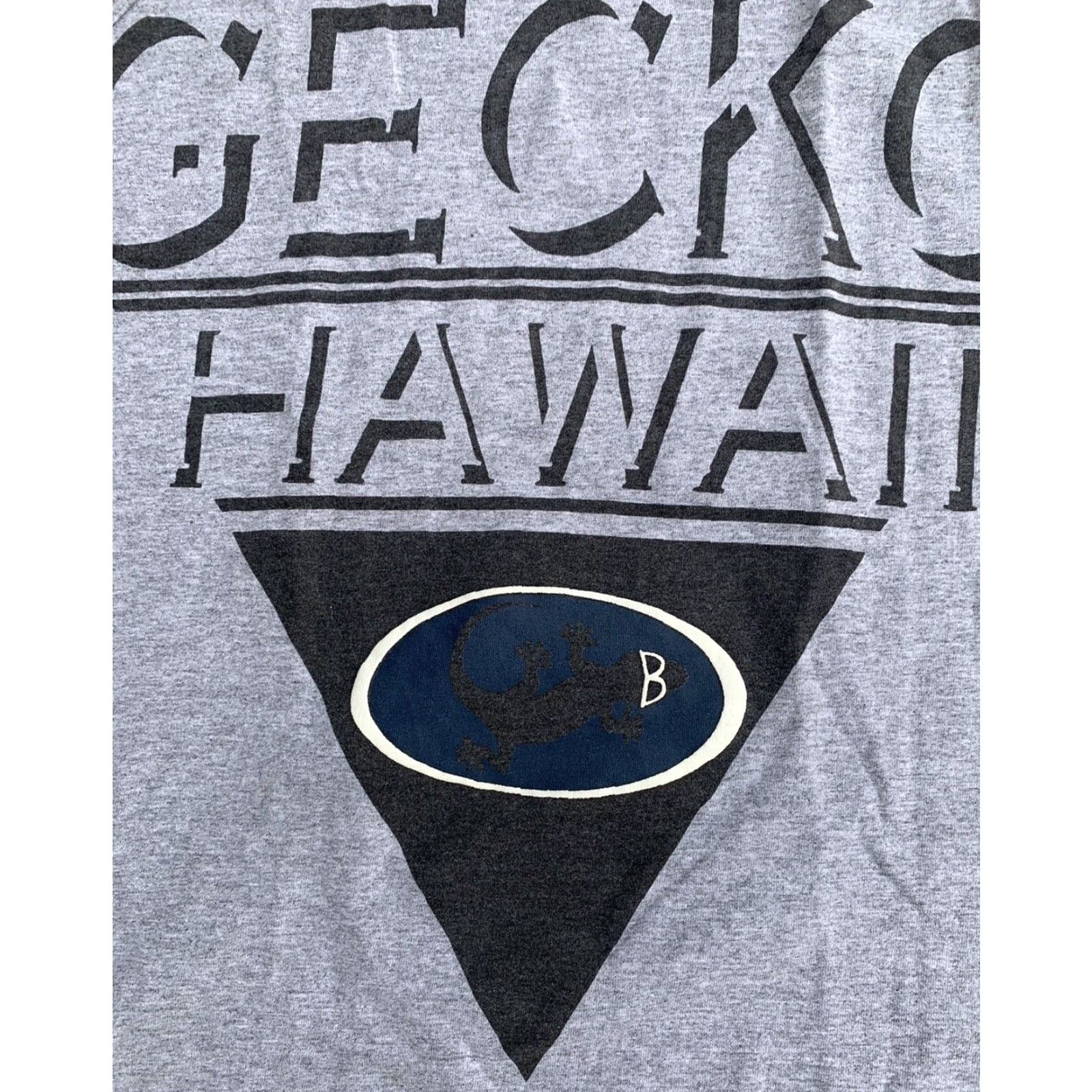 Vintage VINTAGE Gecko Hawaii Tank Top Shirt Men L Gray Cotton Jersey Graphic Print 80s 90s Hawaii USA Retro US Made in USA Single Stitch Hem Short Sleeveless Size US L / EU 52-54 / 3 - 7 Thumbnail