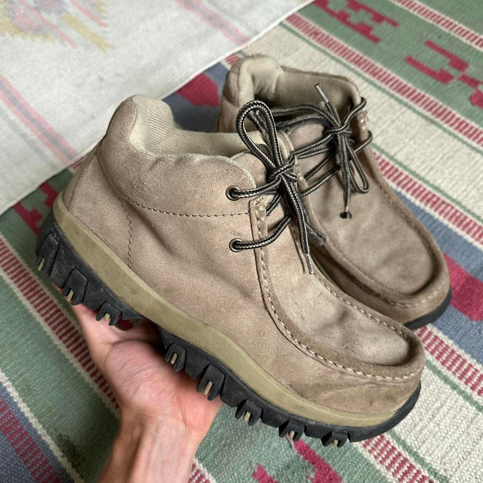 Vintage Crazy Vintage Y2K Chunky Hiking Tactical Retro Suede Boots Size US 9 / IT 39 - 1 Thumbnail