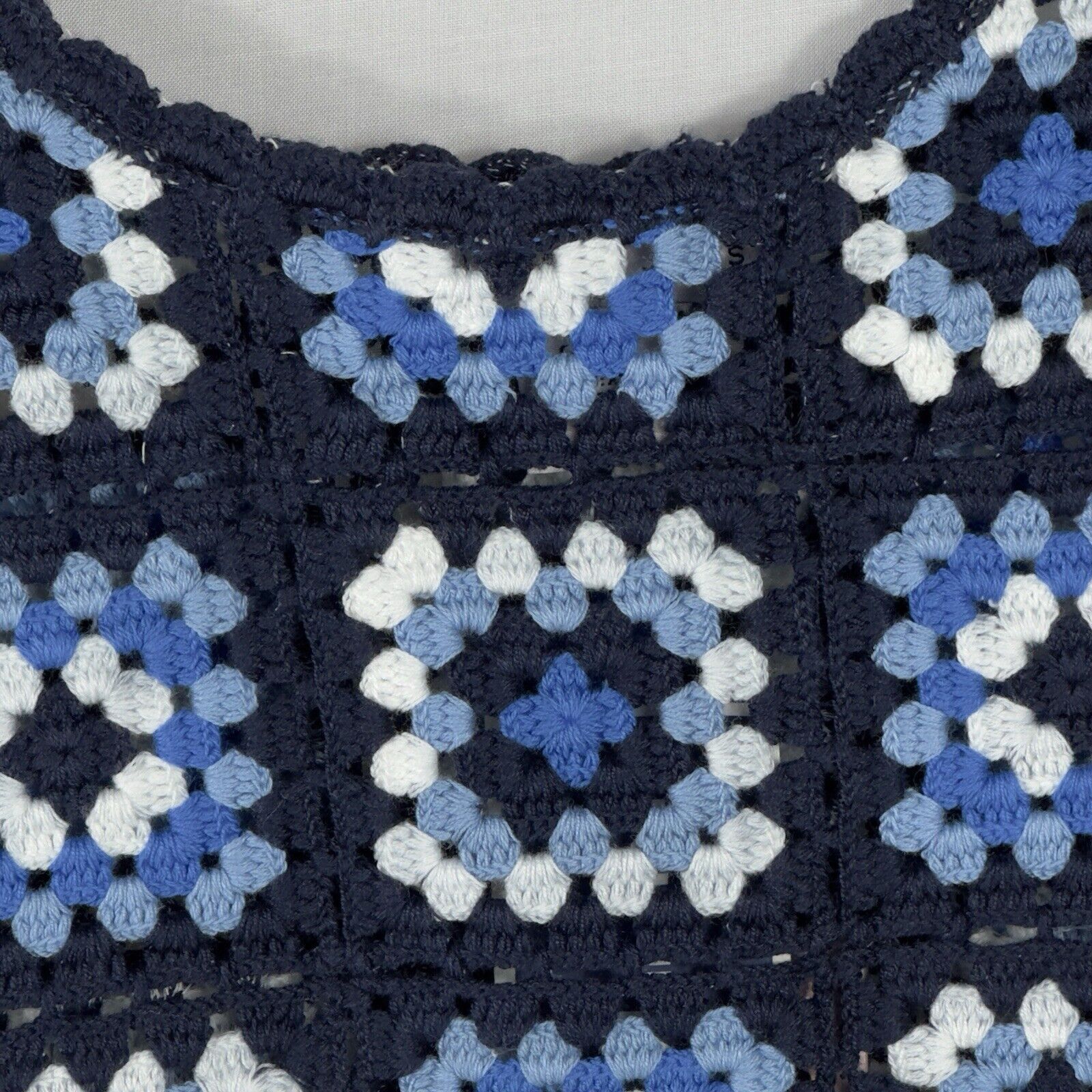 Other Women's Crochet Granny Square Knit Cropped Top Boho Size M Size M / US 6-8 / IT 42-44 - 8 Thumbnail