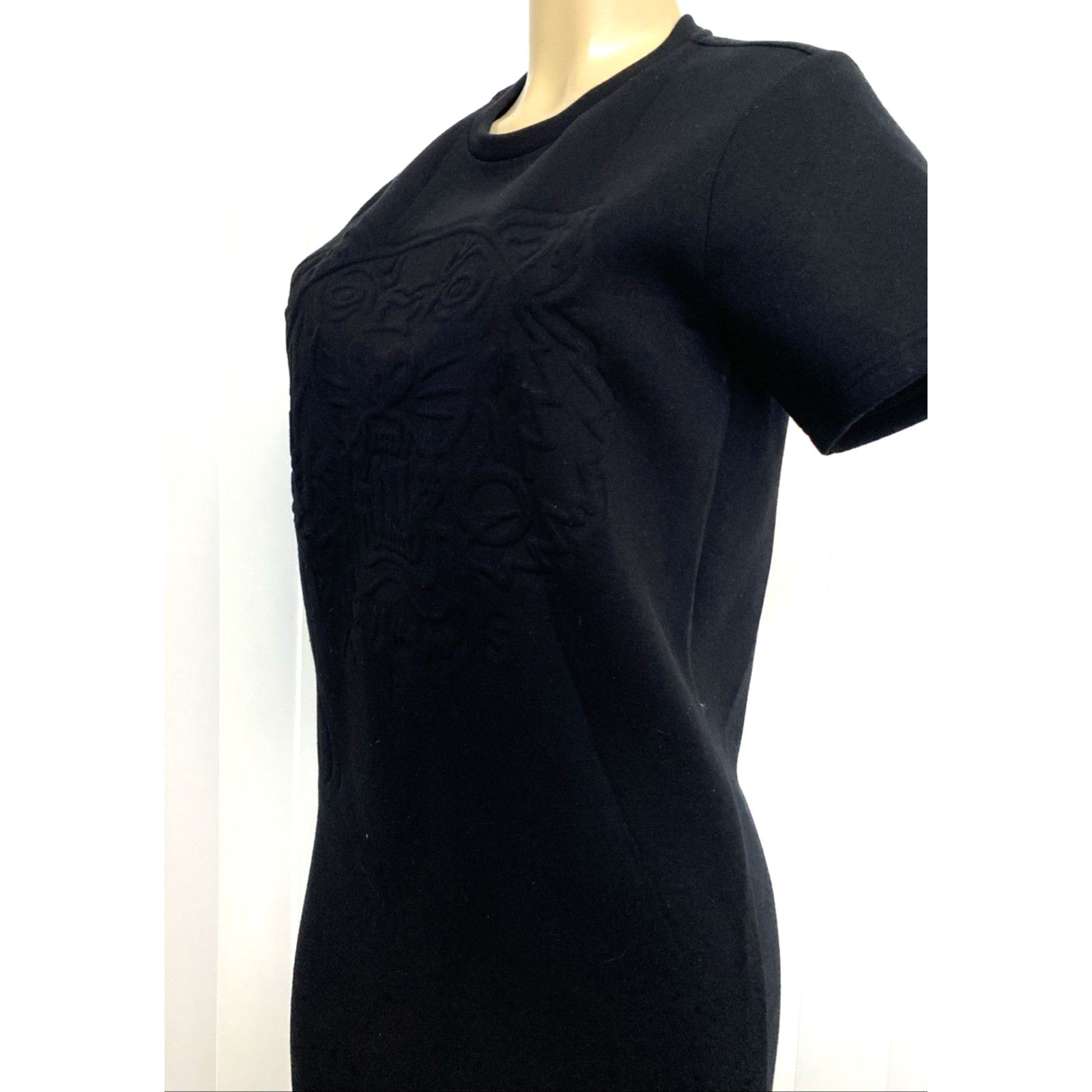 Kenzo KENZO Black Tiger Embossed Jersey Crewneck T Shirt Dress XS Size XS / US 0-2 / IT 36-38 - 4 Thumbnail