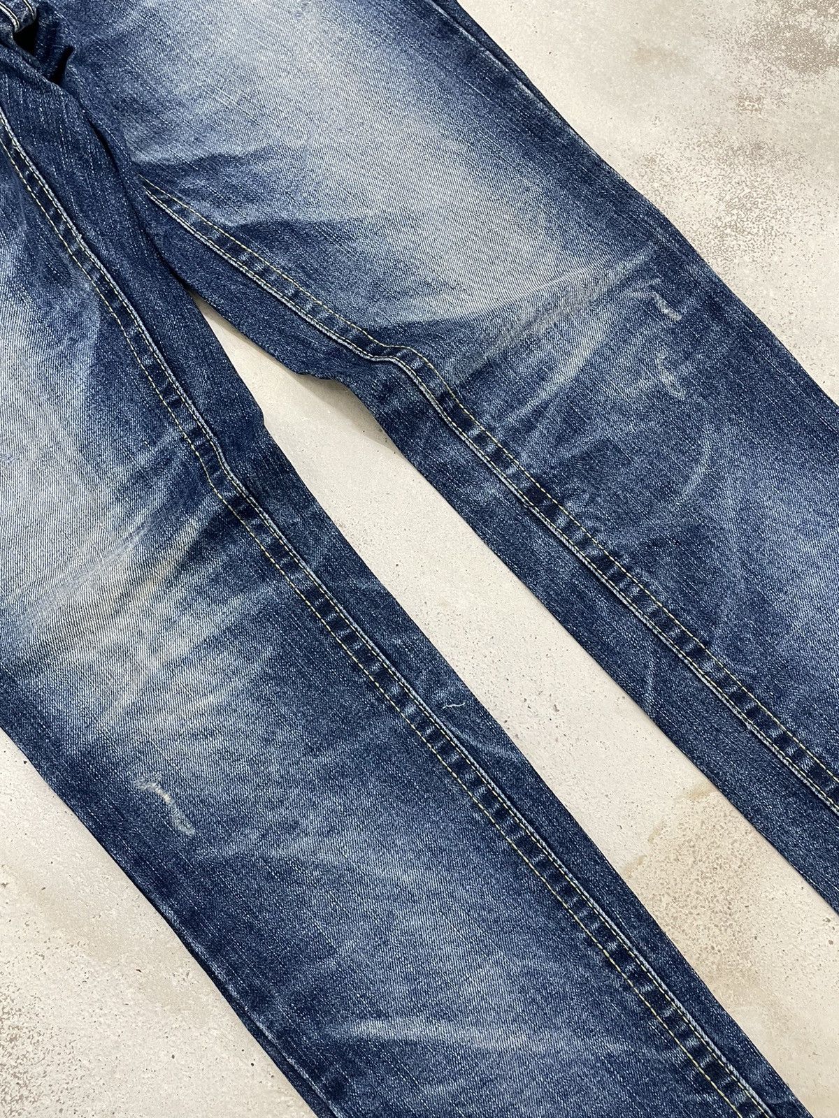 Designer Lolita Club Giraffe Distressed Whisker Style Japanese Denim Size US 29 - 4 Thumbnail