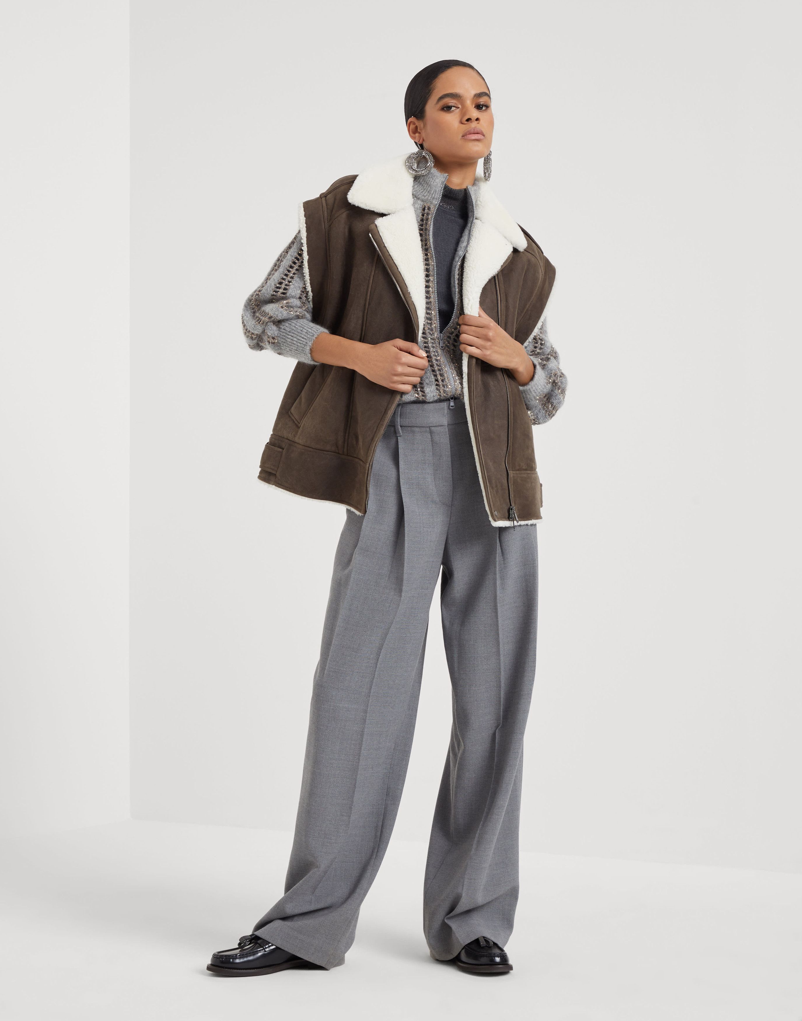 Brunello Cucinelli o1la1rc1a1025 Sweater in Grey Size M / US 6-8 / IT 42-44 - 5 Thumbnail