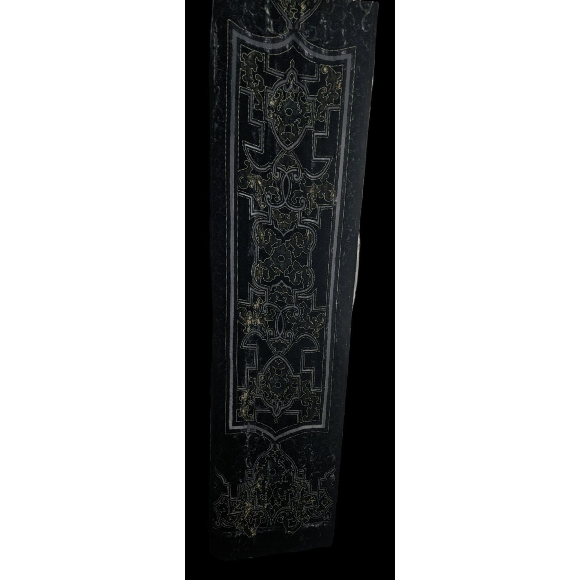 Chicos Chicos Black Burnt Velvet Scarf With Gold Baroque Print Size ONE SIZE - 4 Thumbnail