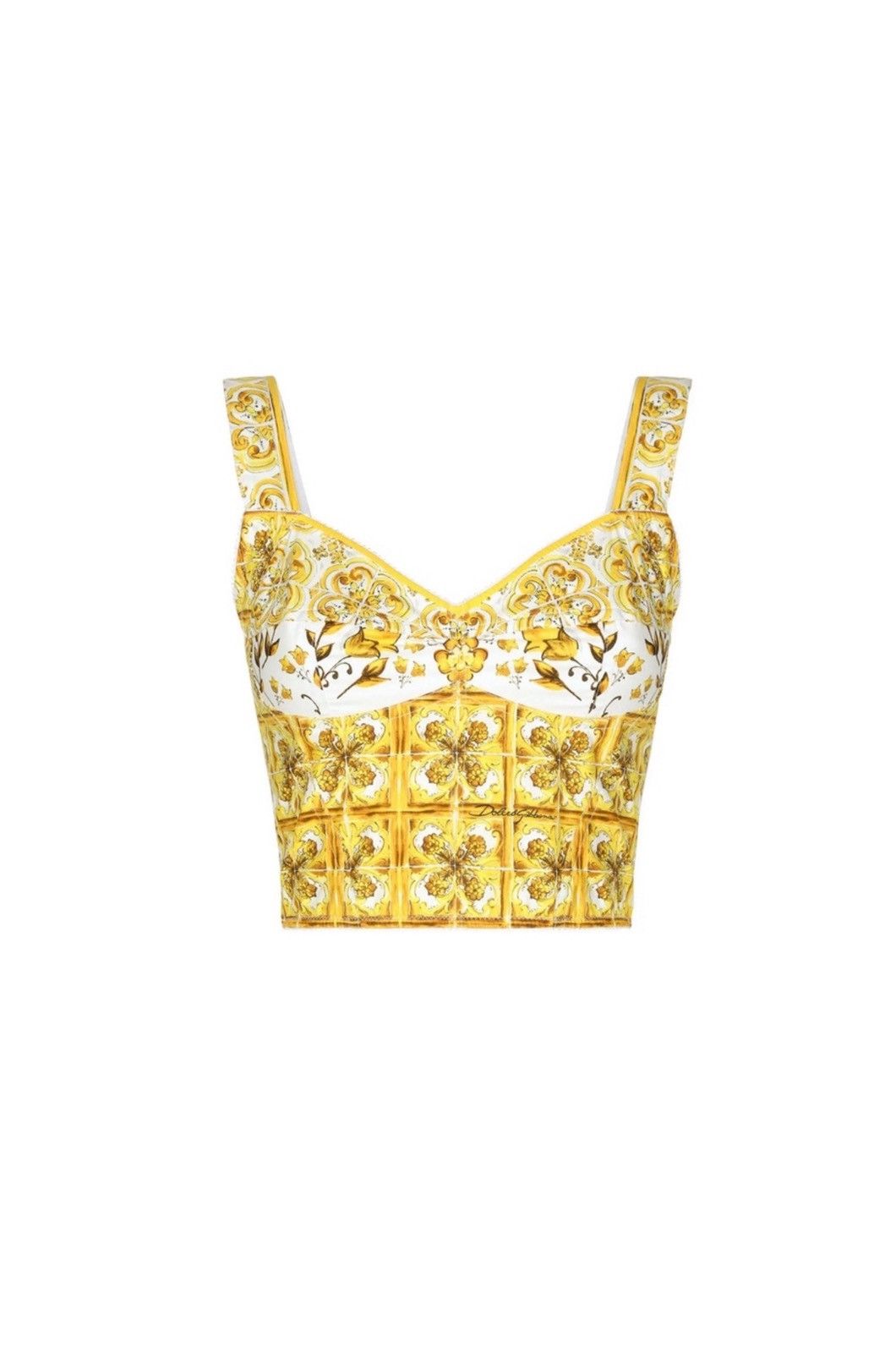 Dolce & Gabbana DOLCE & GABBANA MAJOLICA PRINT CORSET TOP Size M / US 6-8 / IT 42-44 - 1 Thumbnail