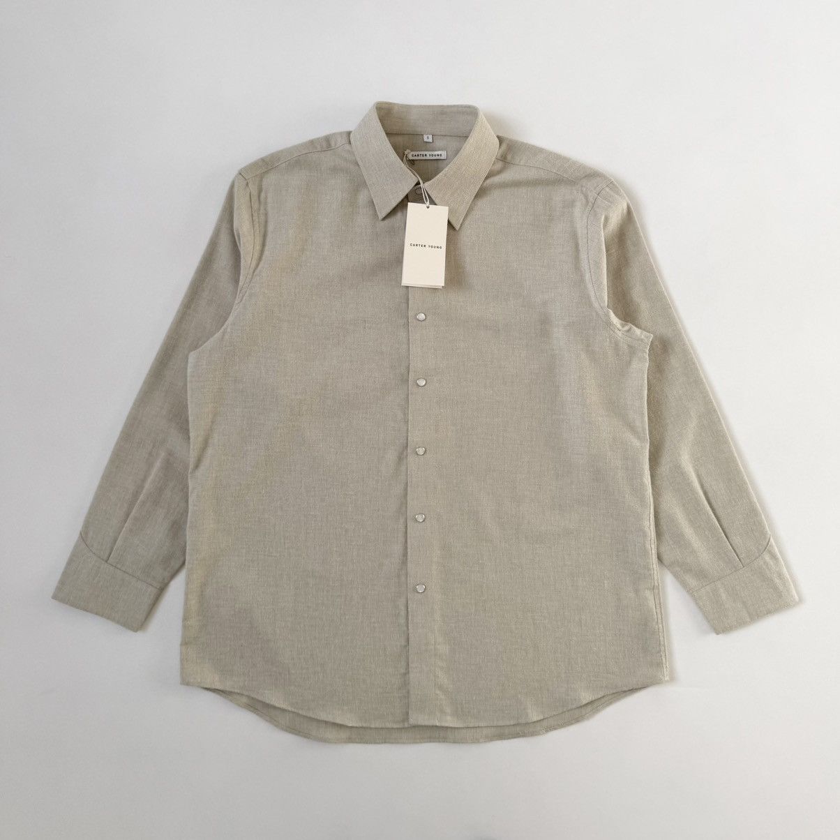 Cream/Sage Brushed Cotton Western Shirt