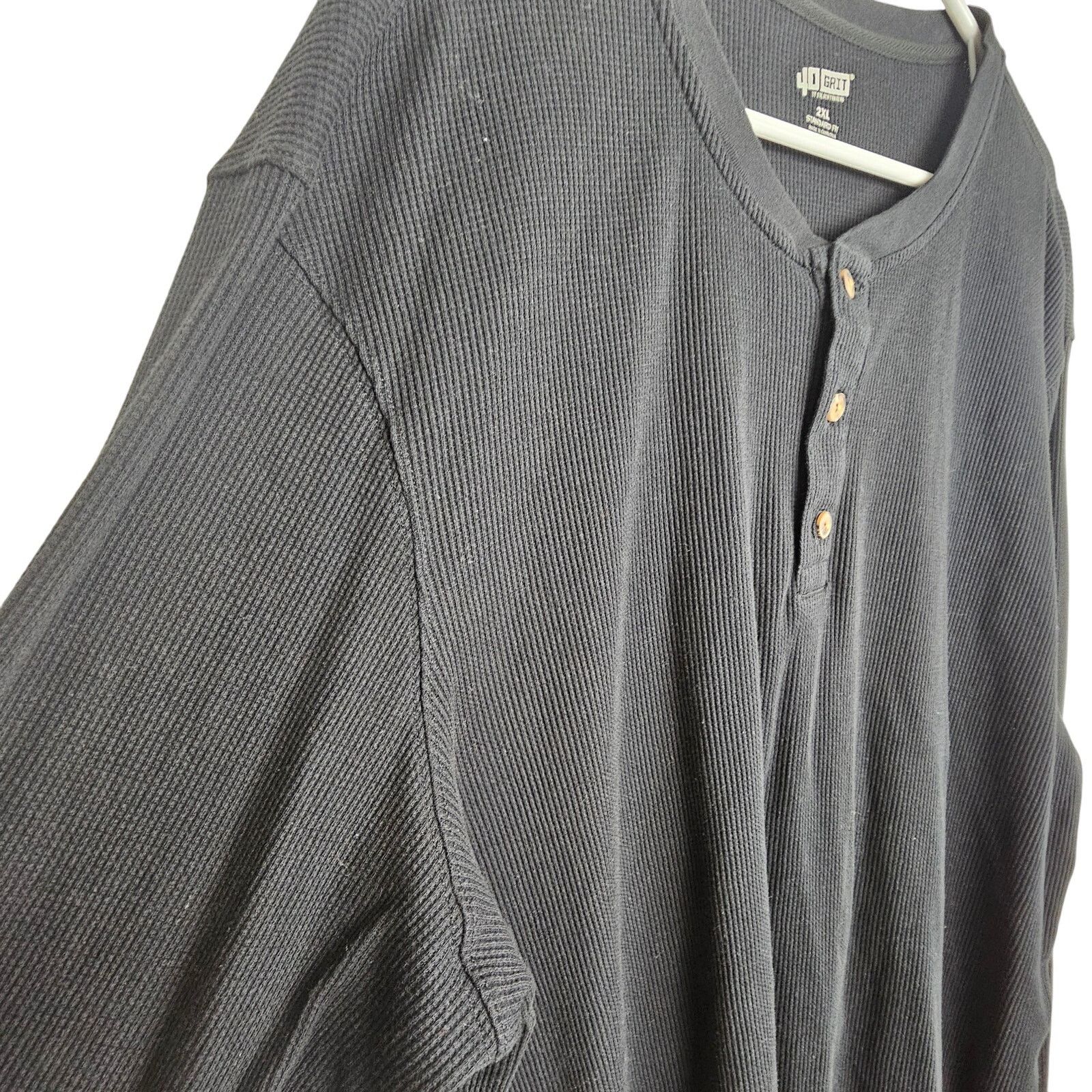 Duluth Trading Company 40 Grit by Duluth Trading Co Mens Black Thermal LS Henley Size US XXL / EU 58 / 5 - 5 Thumbnail