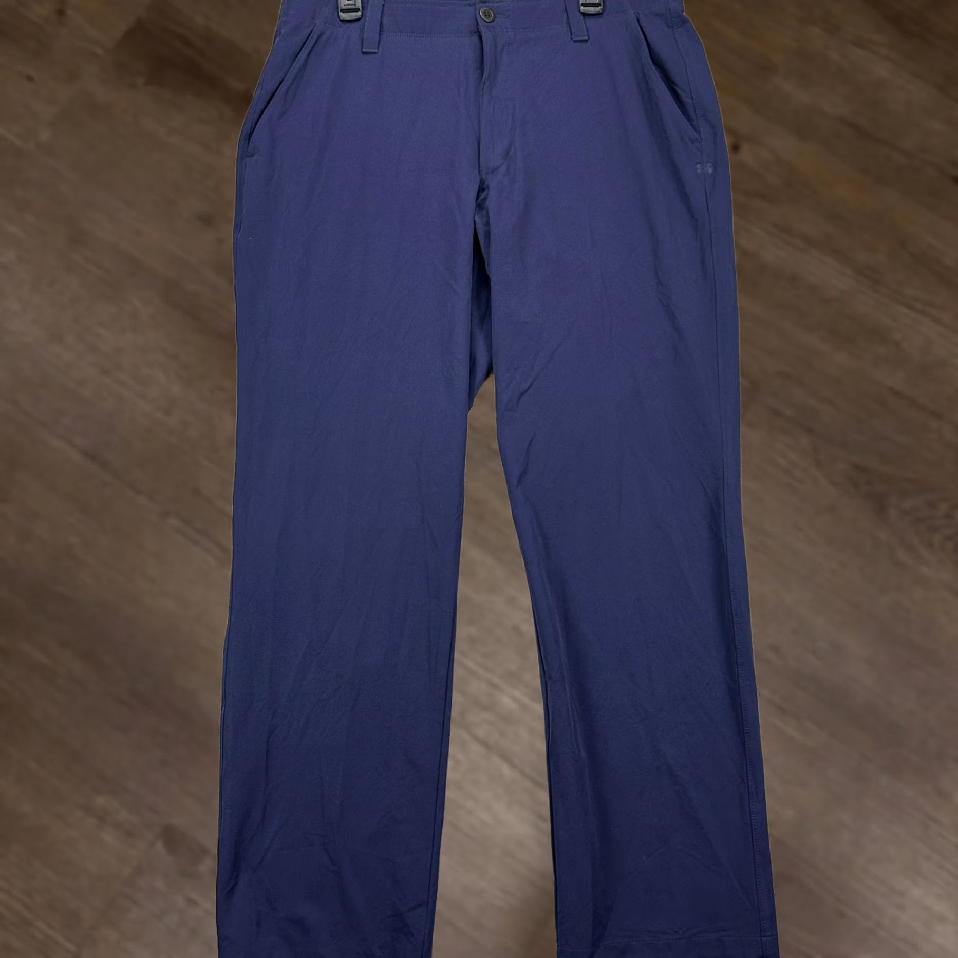Under Armour Under Armour Golf Pants Mens 38X32 Blue Pockets Chino Flat Front Straight Leg Size US 38 / EU 54 - 1 Thumbnail