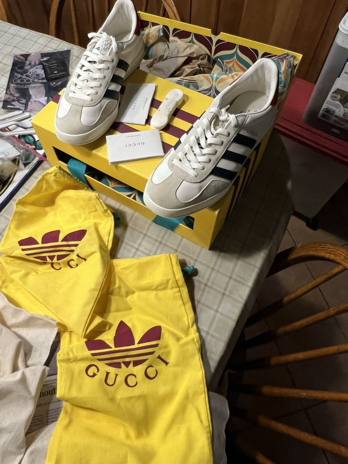 Adidas × Gucci Adidas x Gucci Gazelle White - 9.5 Size US 9.5 / EU 42-43 - 16 Thumbnail